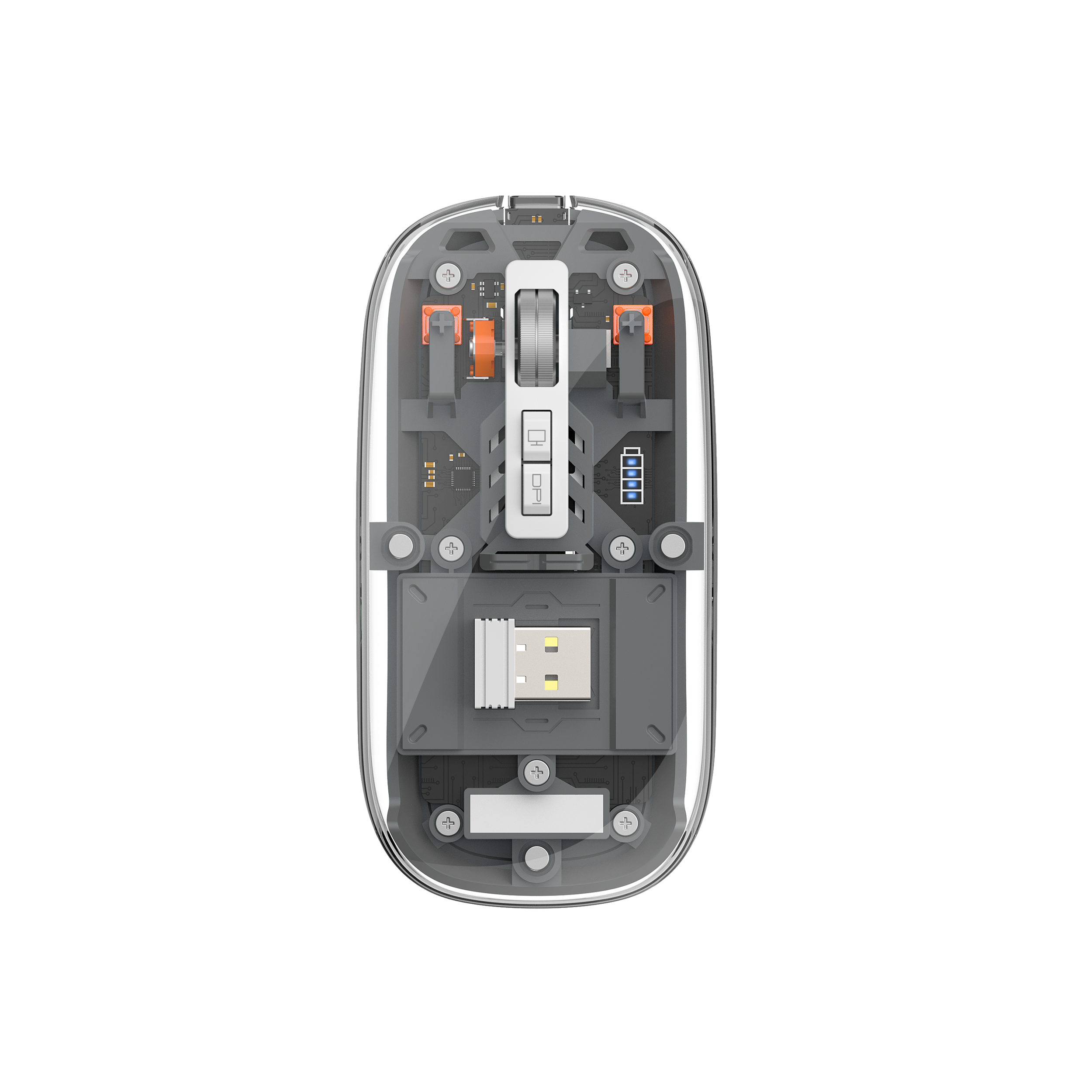 WiWU Crystal wireless Mouse WM105 Dual Bluetooth+ 2.4G